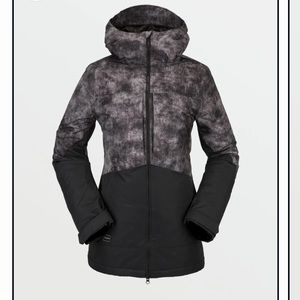 Never worn! Volcom Women's Strayer Insulated Jacket- acid black